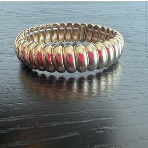 J. Crew Gold Ribbed Expansion Bracelet